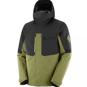 Salomon POWDERSTASH Men's Jacket Martini Olive/Black Size M Men